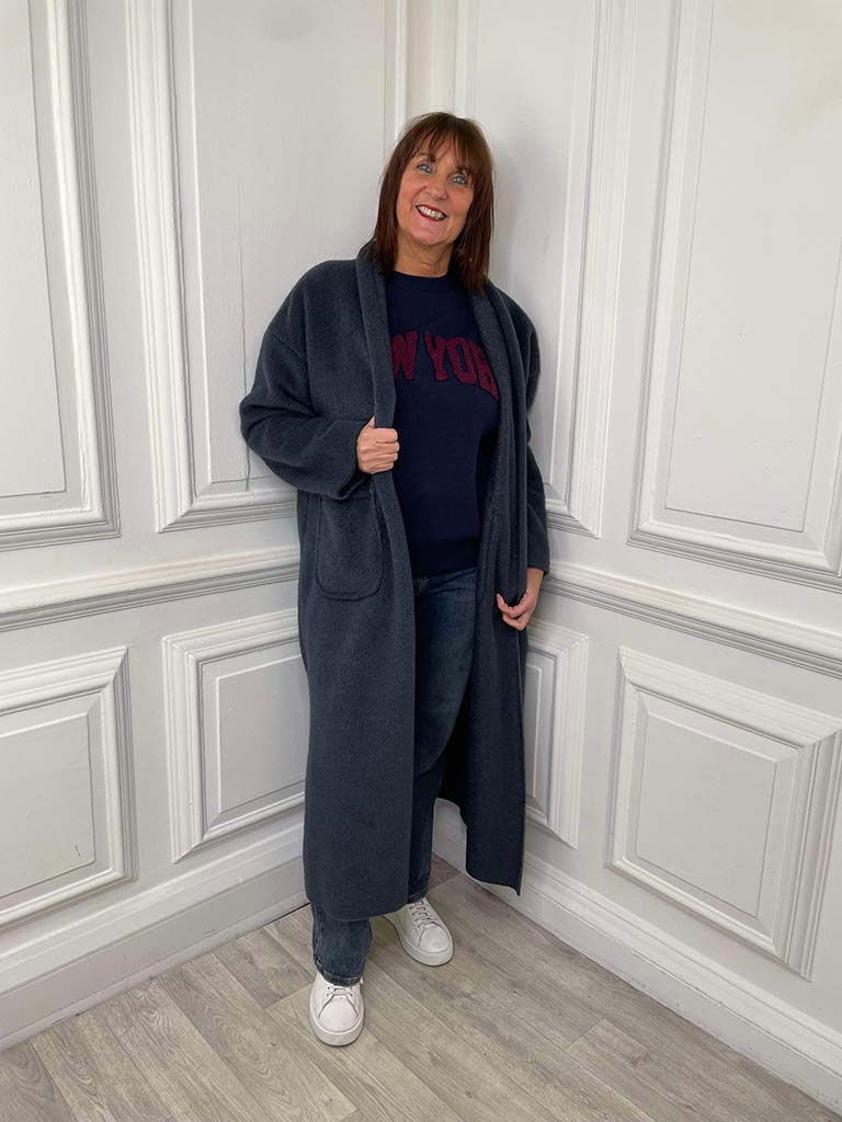 Supersoft Duster Coat - Vintage Navy