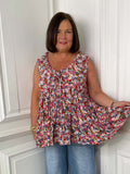Malissa J Floral Tiered Top
