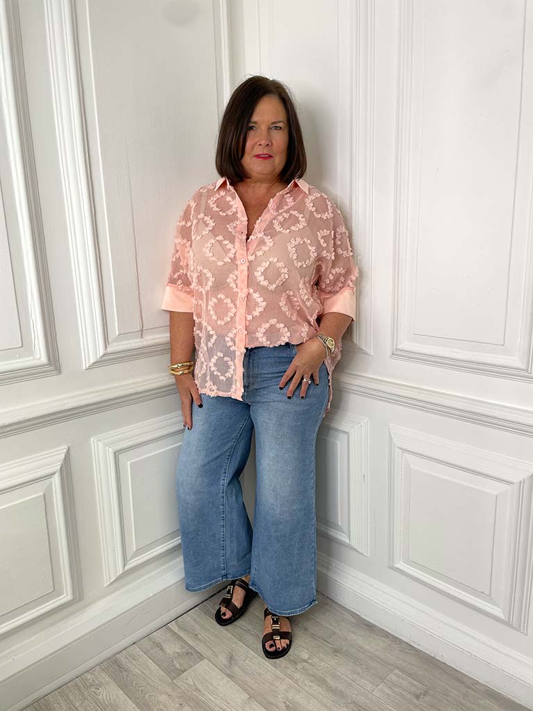 Malissa J Diamond Textured Shirt
