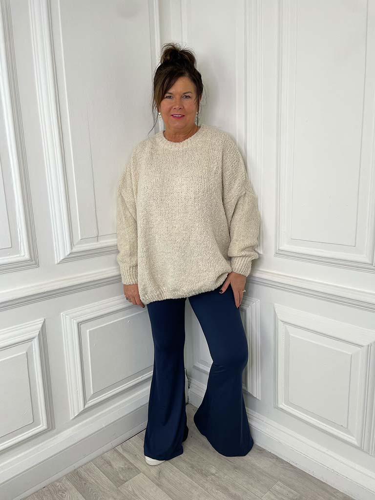Flared Leggings - Navy