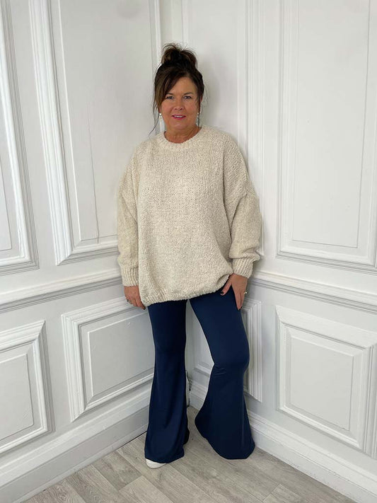 Flared Leggings - Navy