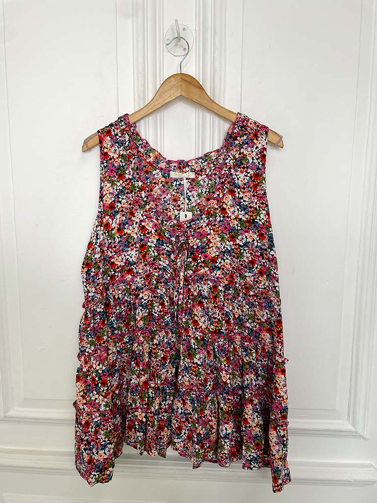Malissa J Floral Tiered Top