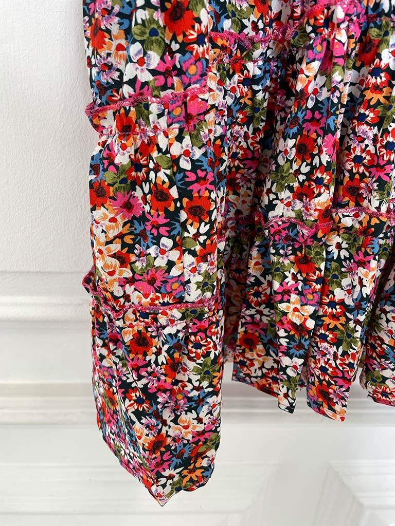 Malissa J Floral Tiered Top