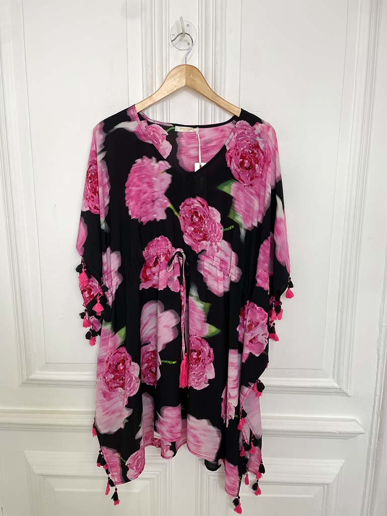 Malissa J Tassel Kaftan - Pink Floral