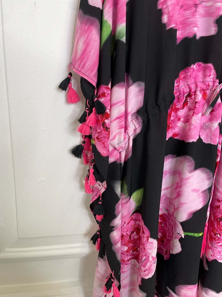 Malissa J Tassel Kaftan - Pink Floral