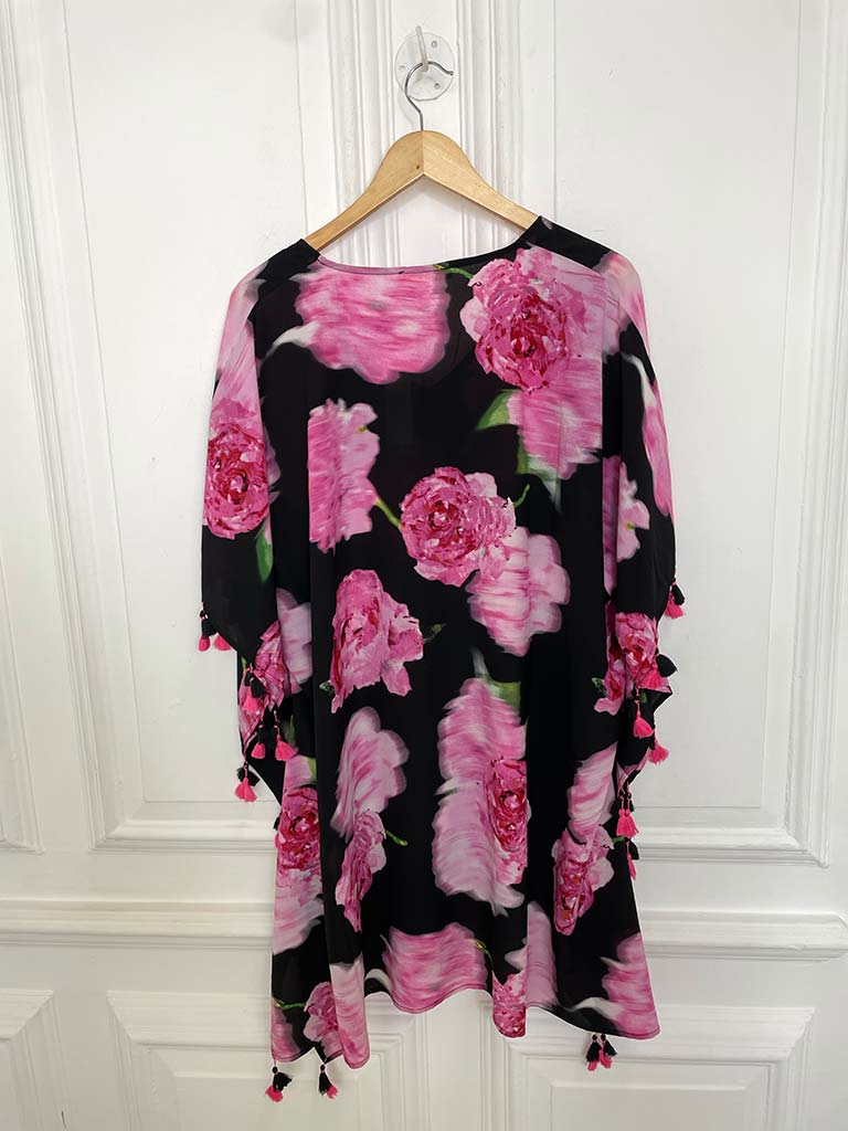 Malissa J Tassel Kaftan - Pink Floral