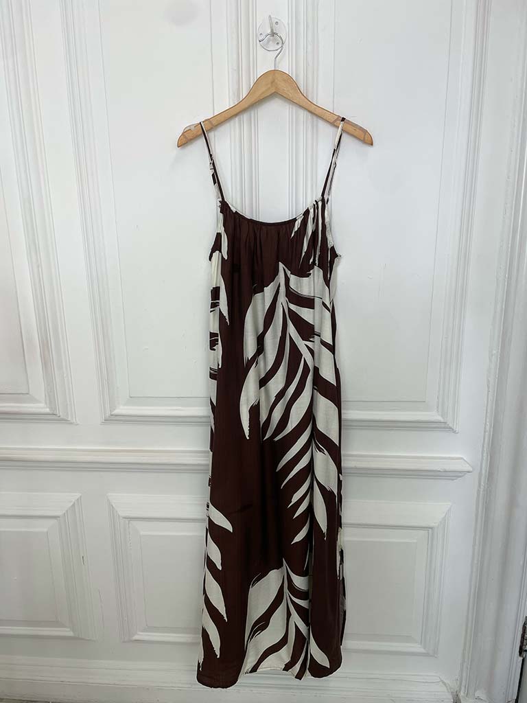 Palm Leaf Dress - Chocolate