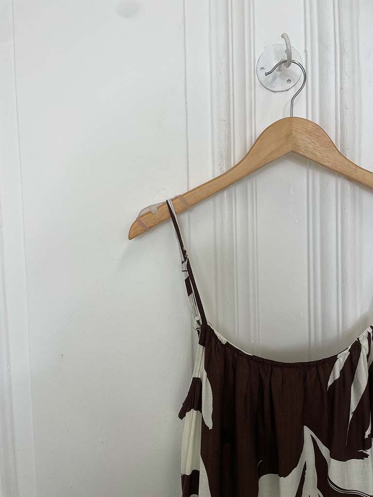 Palm Leaf Dress - Chocolate