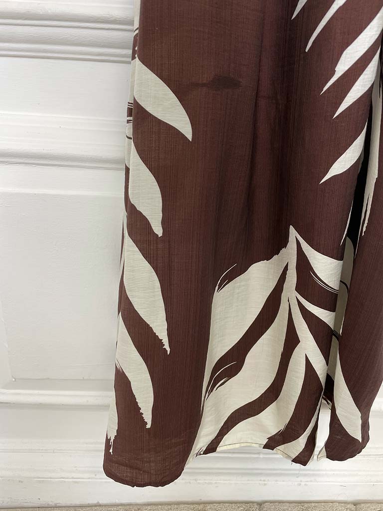 Palm Leaf Dress - Chocolate