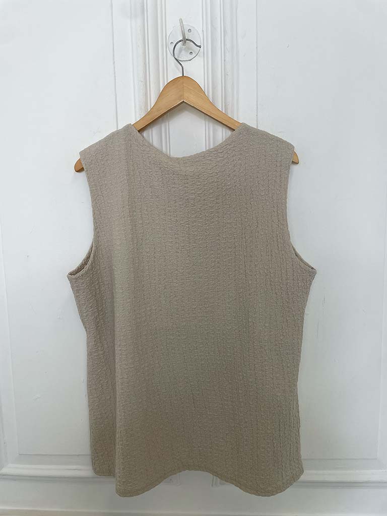 Crinkle Waistcoat & Palazzo Co-ord - Stone