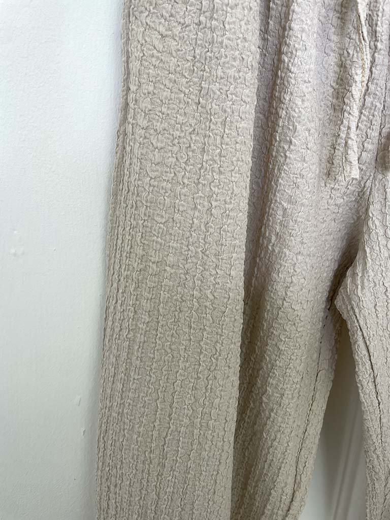 Crinkle Waistcoat & Palazzo Co-ord - Stone