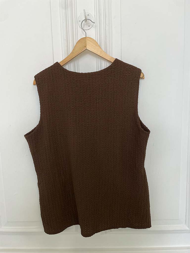 Crinkle Waistcoat & Palazzo Co-ord - Chocolate