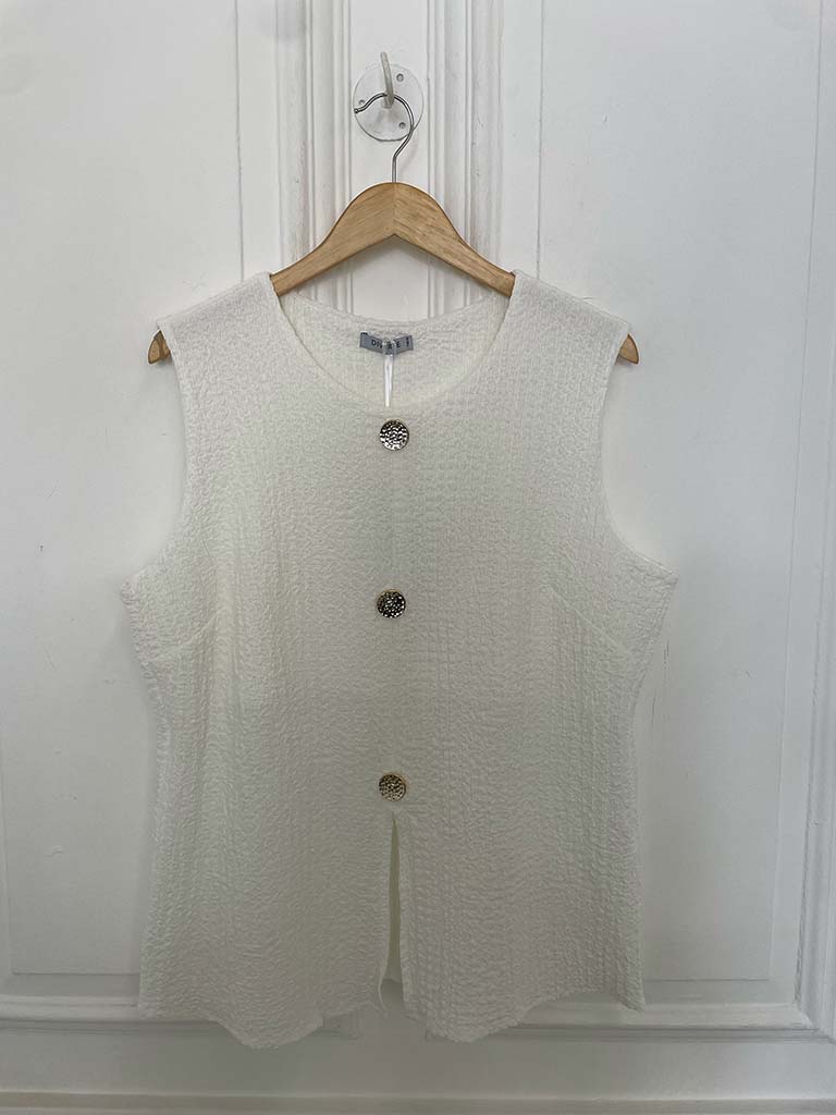 Crinkle Waistcoat & Palazzo Co-ord - Warm White