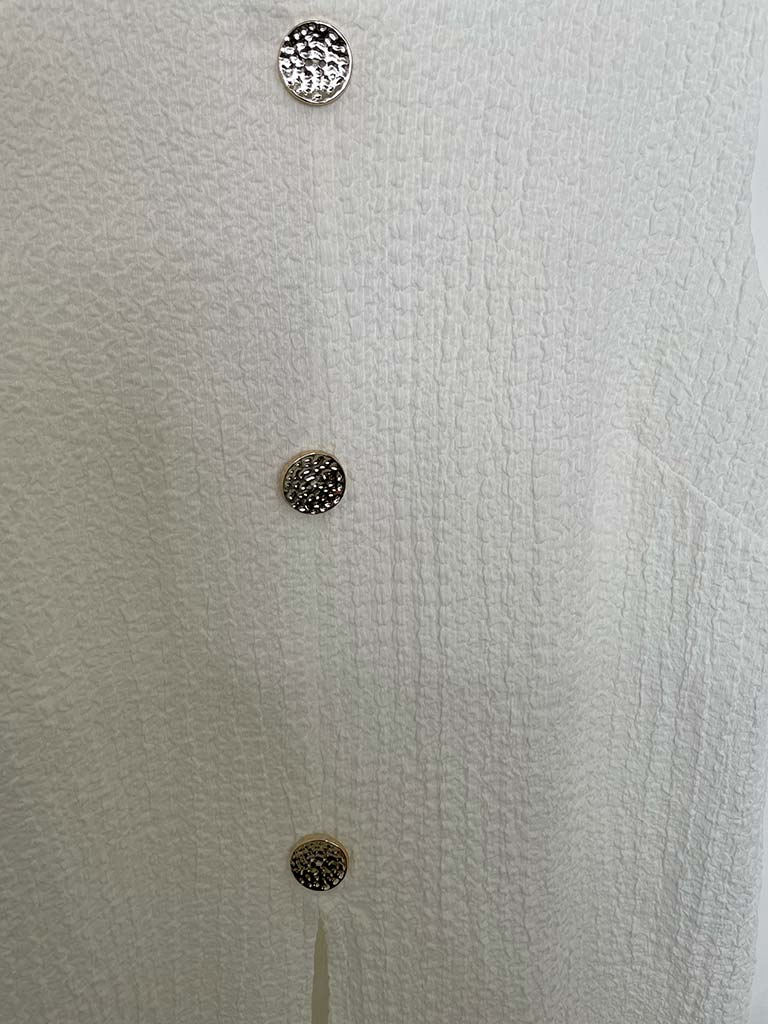 Crinkle Waistcoat & Palazzo Co-ord - Warm White