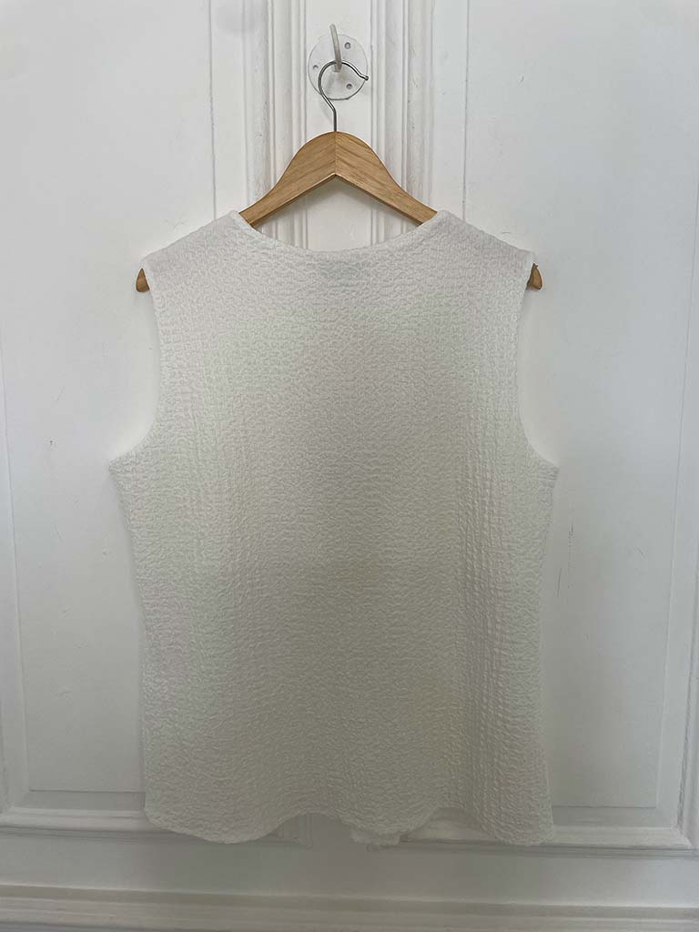 Crinkle Waistcoat & Palazzo Co-ord - Warm White