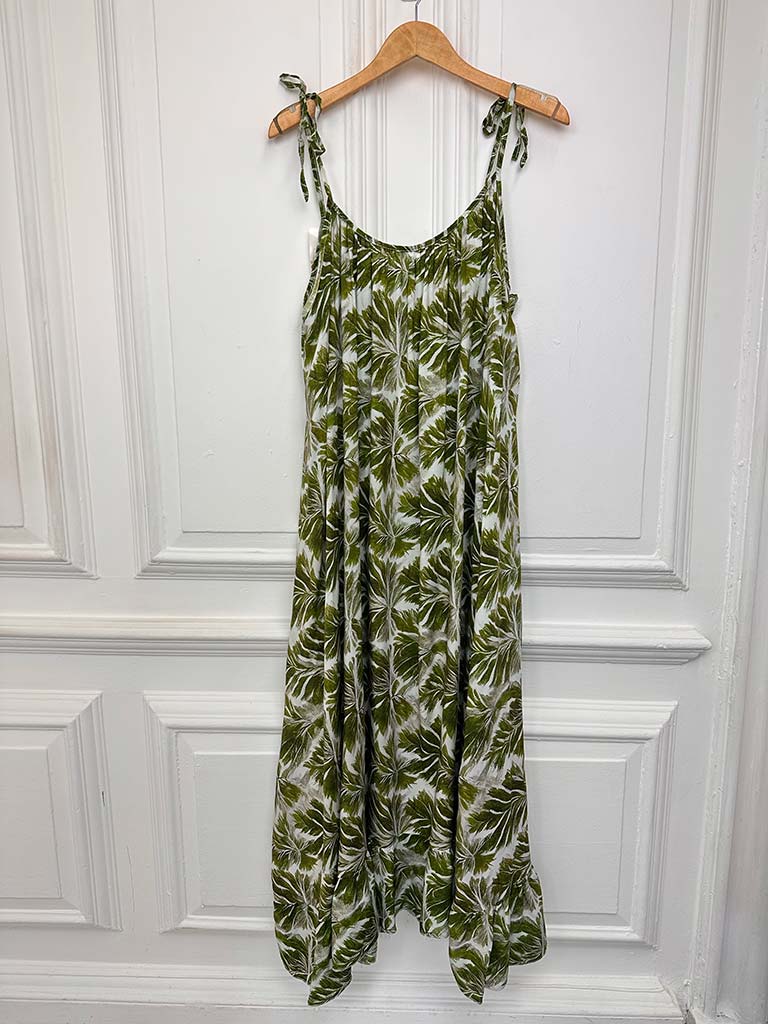 Palm Summer Dress - Green
