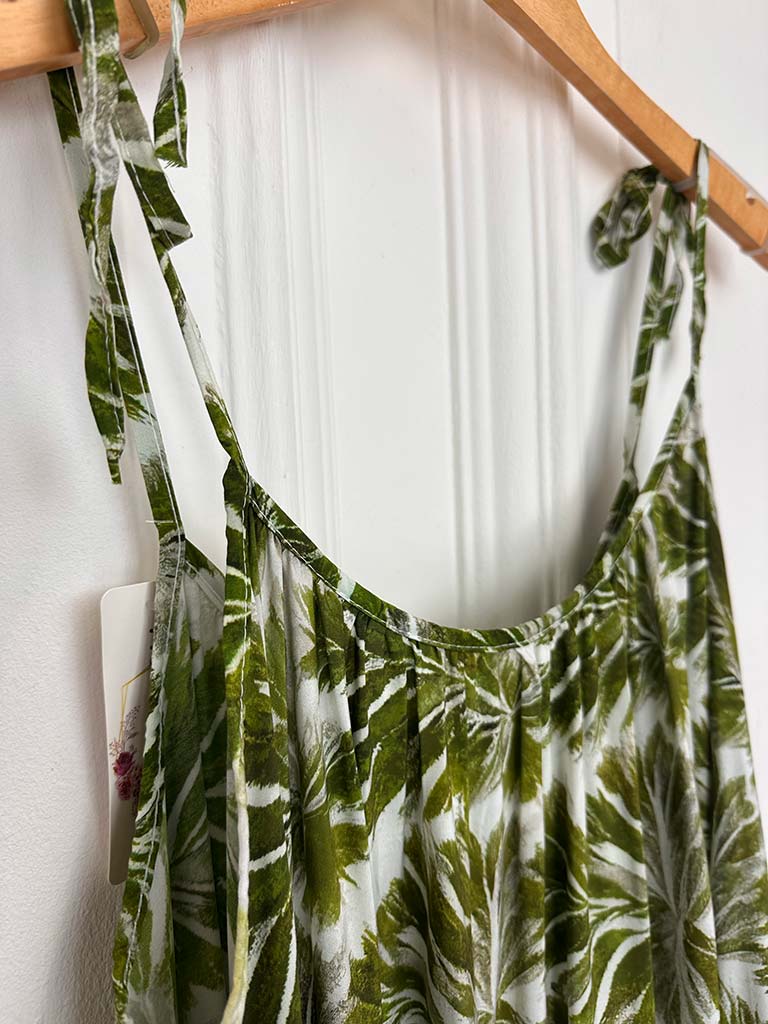 Palm Summer Dress - Green