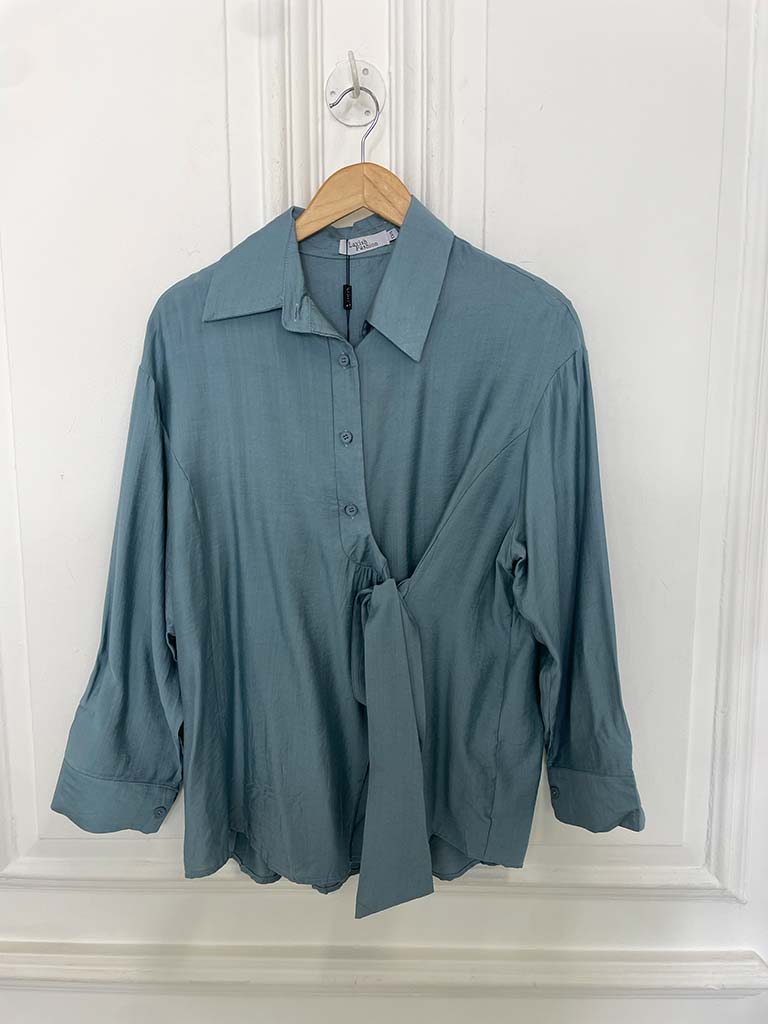 Tie Wrap Shirt - Airforce Blue
