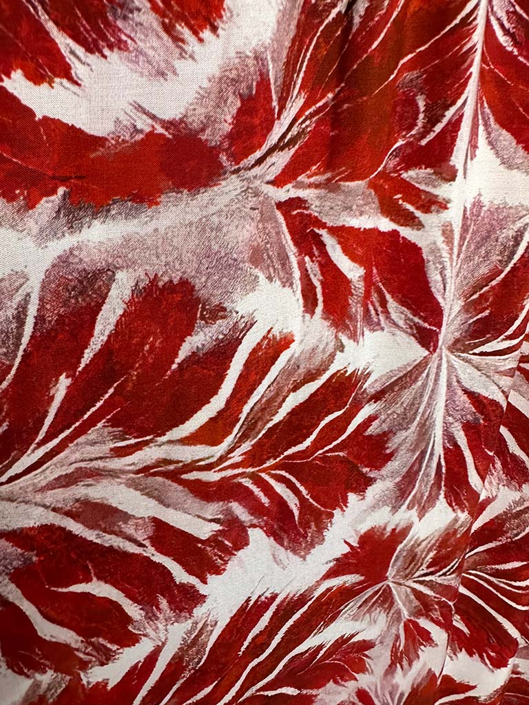 Palm Summer Dress - Red