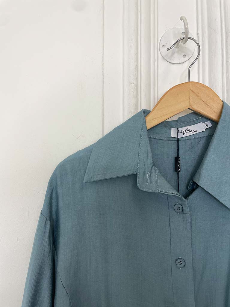 Tie Wrap Shirt - Airforce Blue