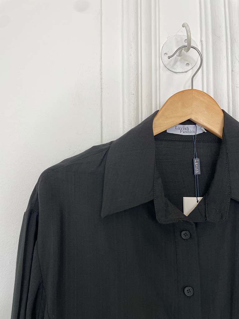 Tie Wrap Shirt - Black