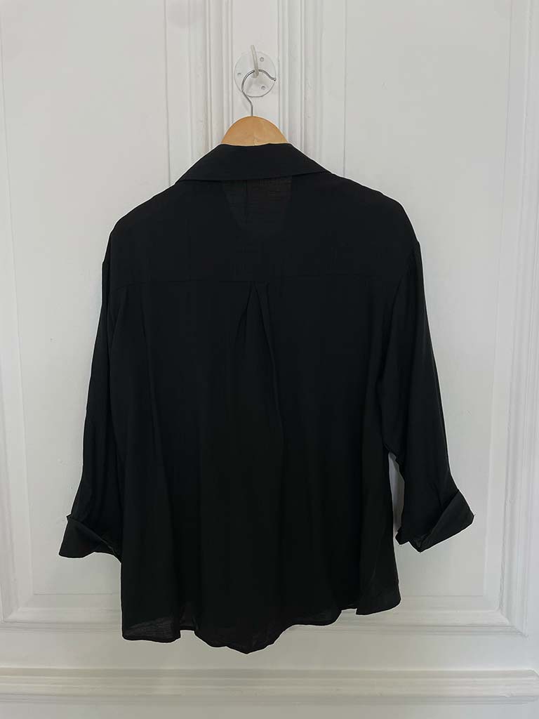 Tie Wrap Shirt - Black