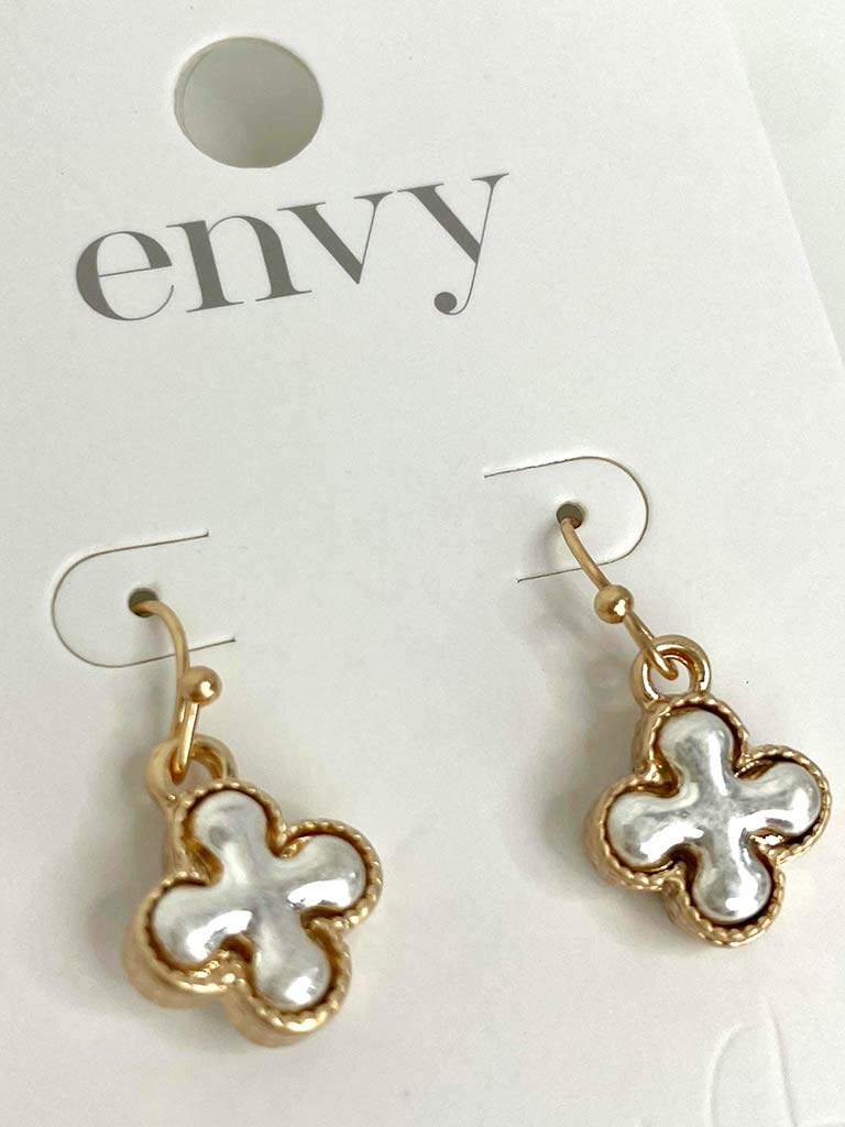 Envy Alhambra Drop Earrings - Gold & Silver