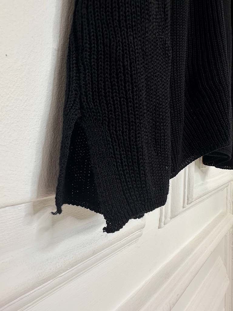 Knitted Vest Top - Black