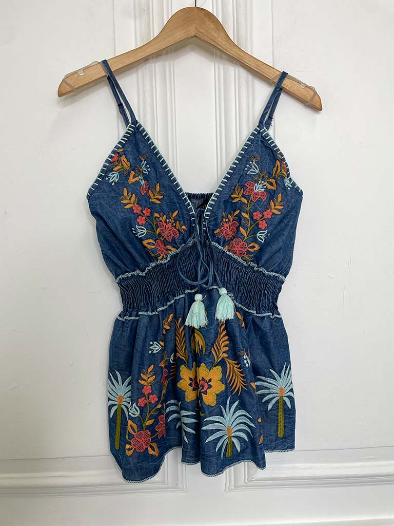 Denim Embroidered Co-ord
