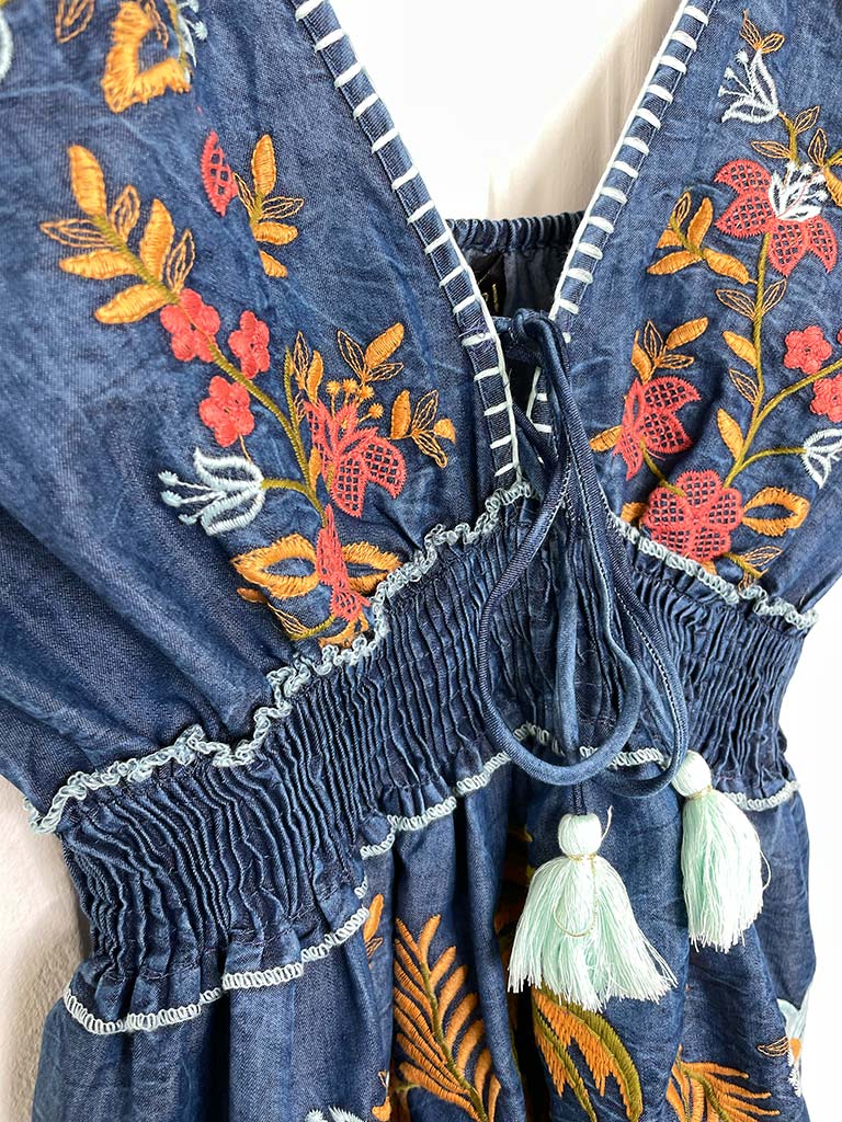Denim Embroidered Co-ord