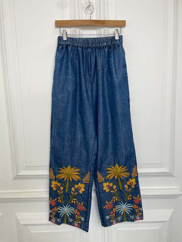Denim Embroidered Co-ord