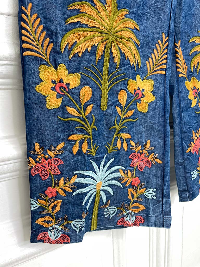 Denim Embroidered Co-ord