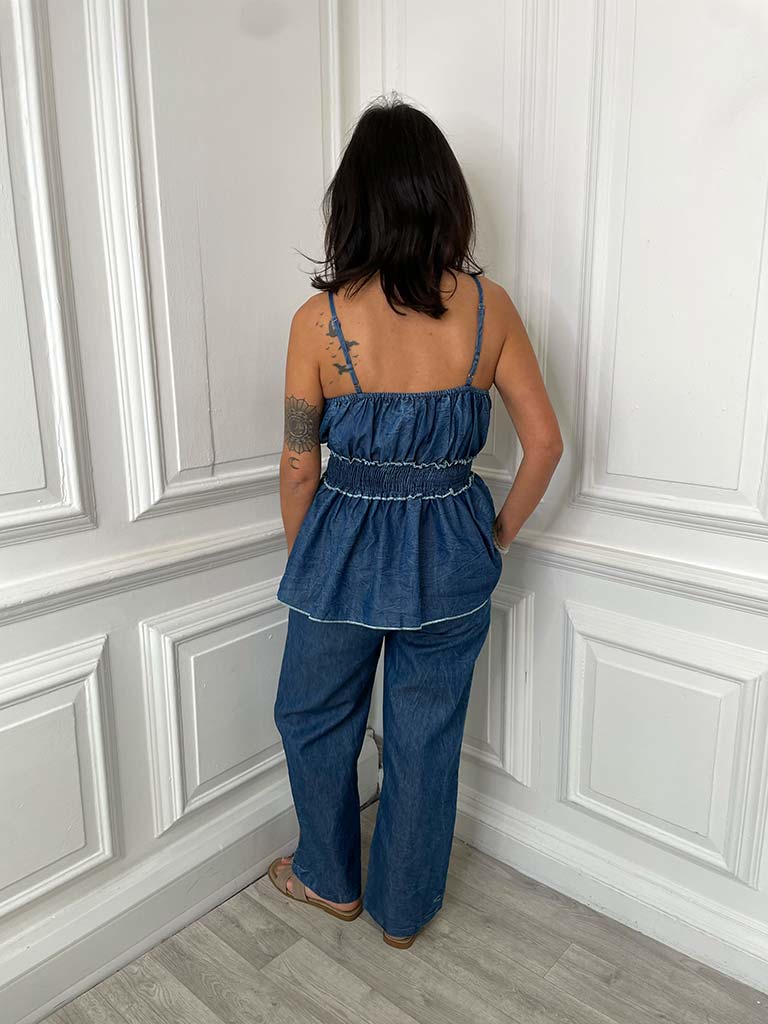 Denim Embroidered Co-ord