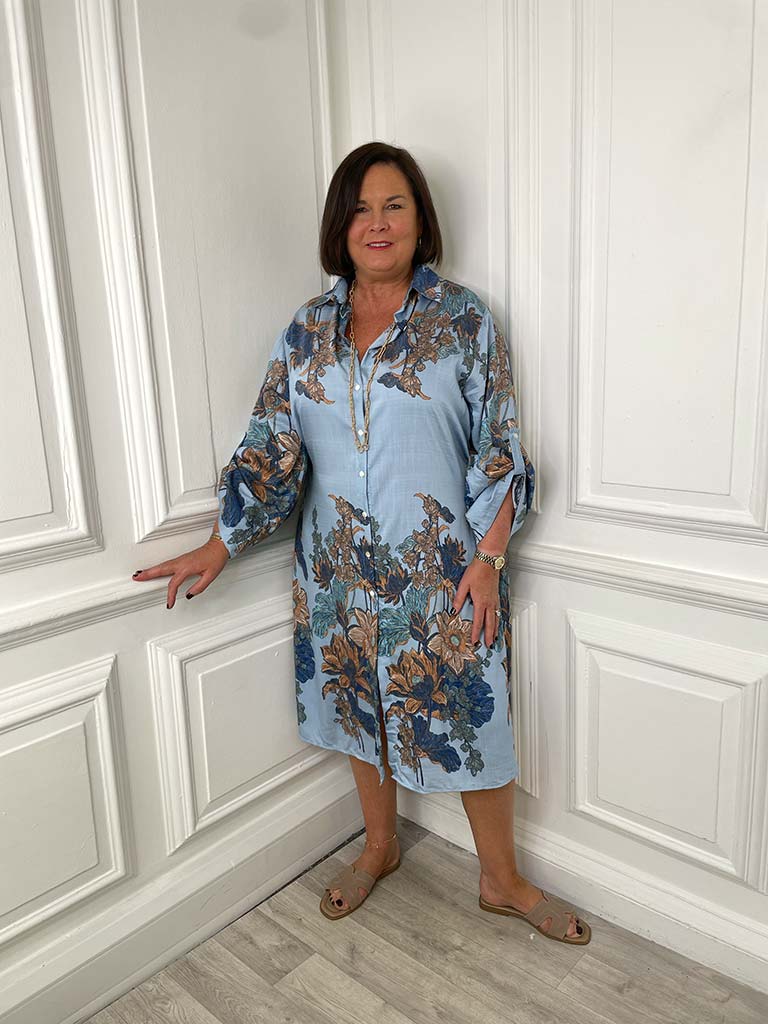 Botanic Floral Shirt Dress