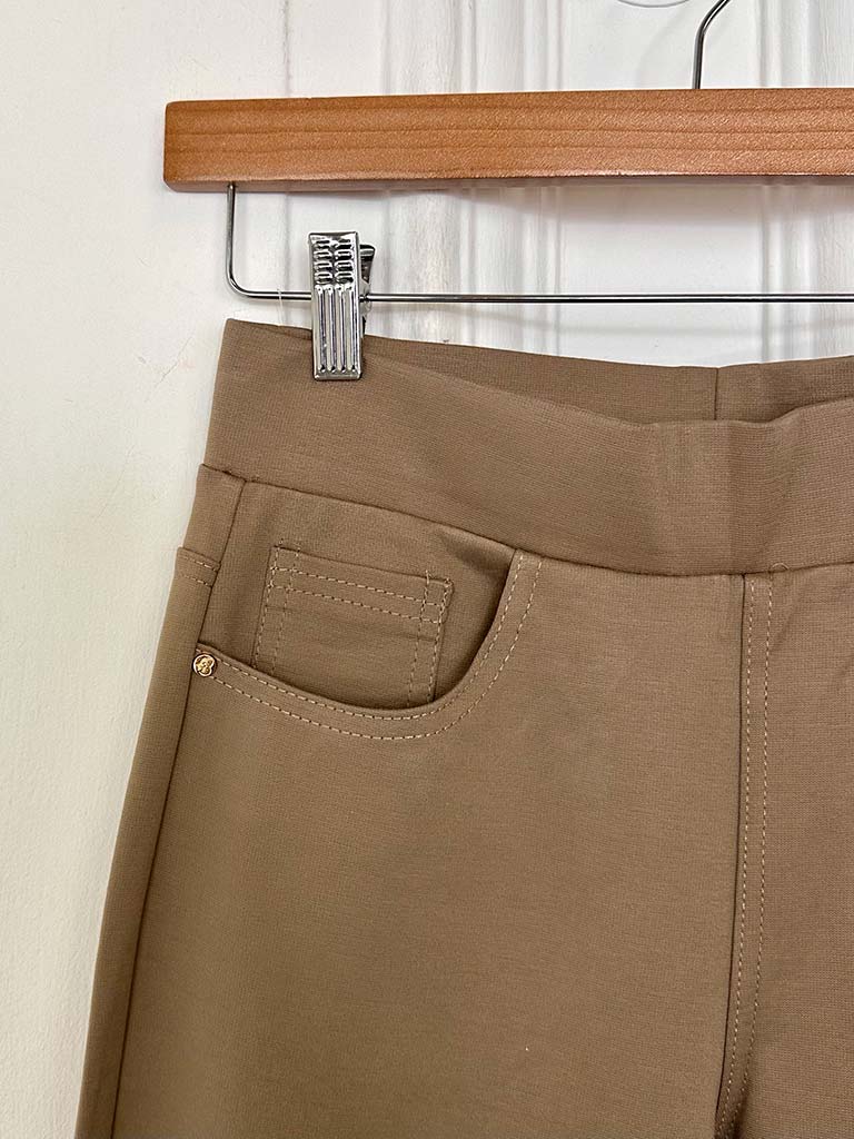 Stretchy Ponte Jeggings - Mocha