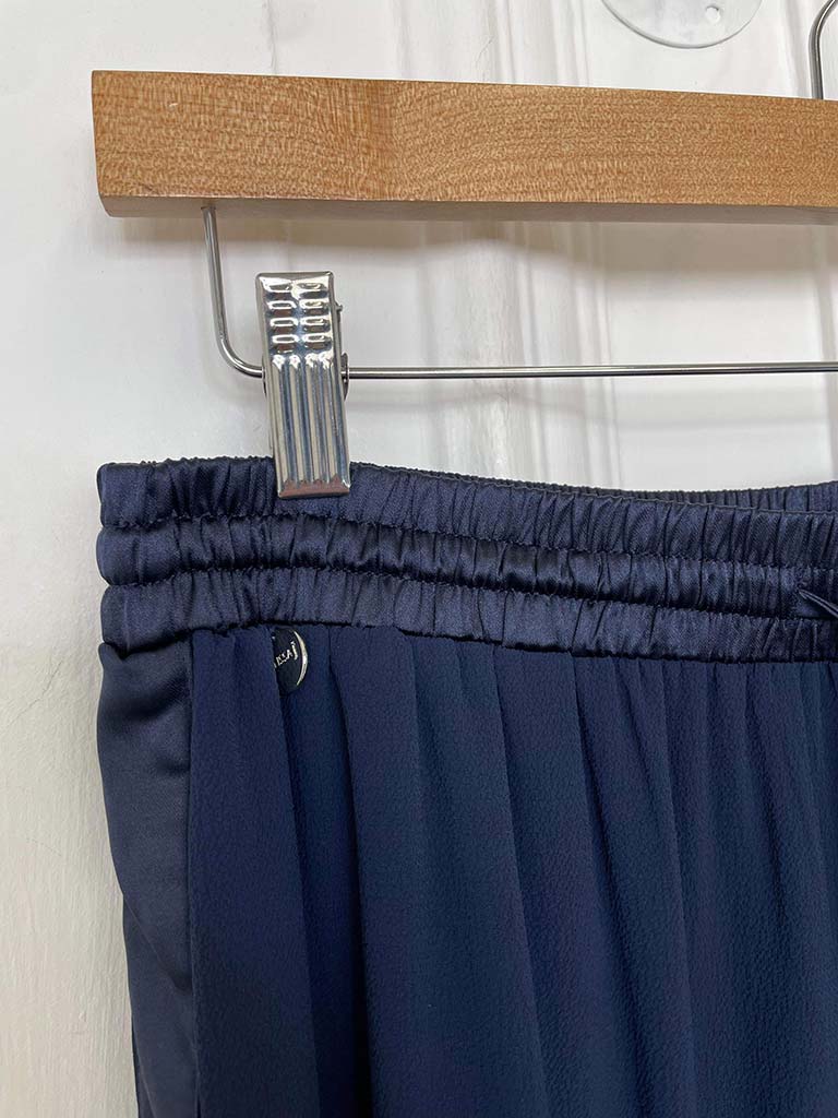 Malissa J Silk Feel Side Stripe Trousers - Navy