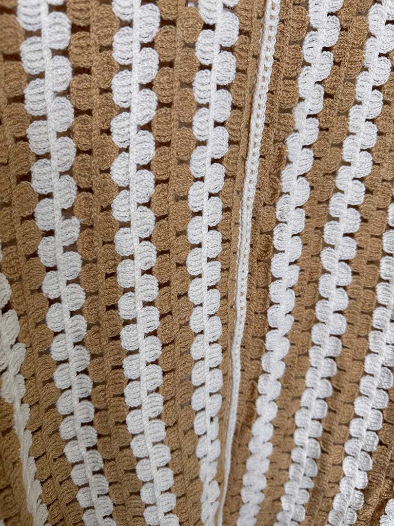 Crochet Shirt Jacket - Camel