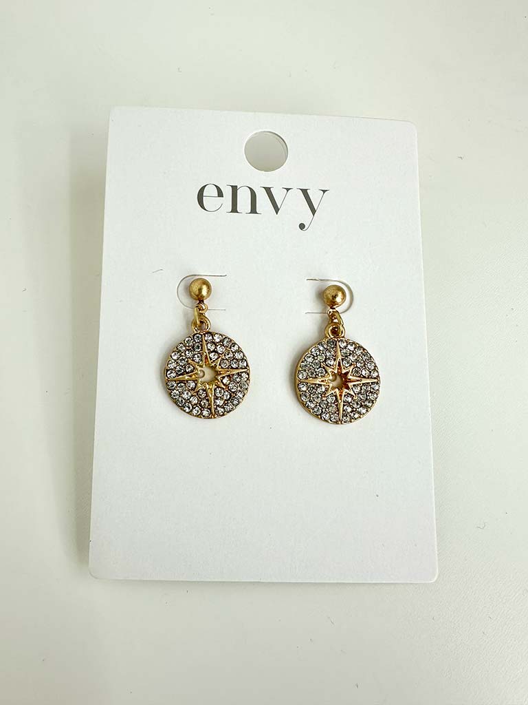 Envy Star Shimmer Earrings - Gold