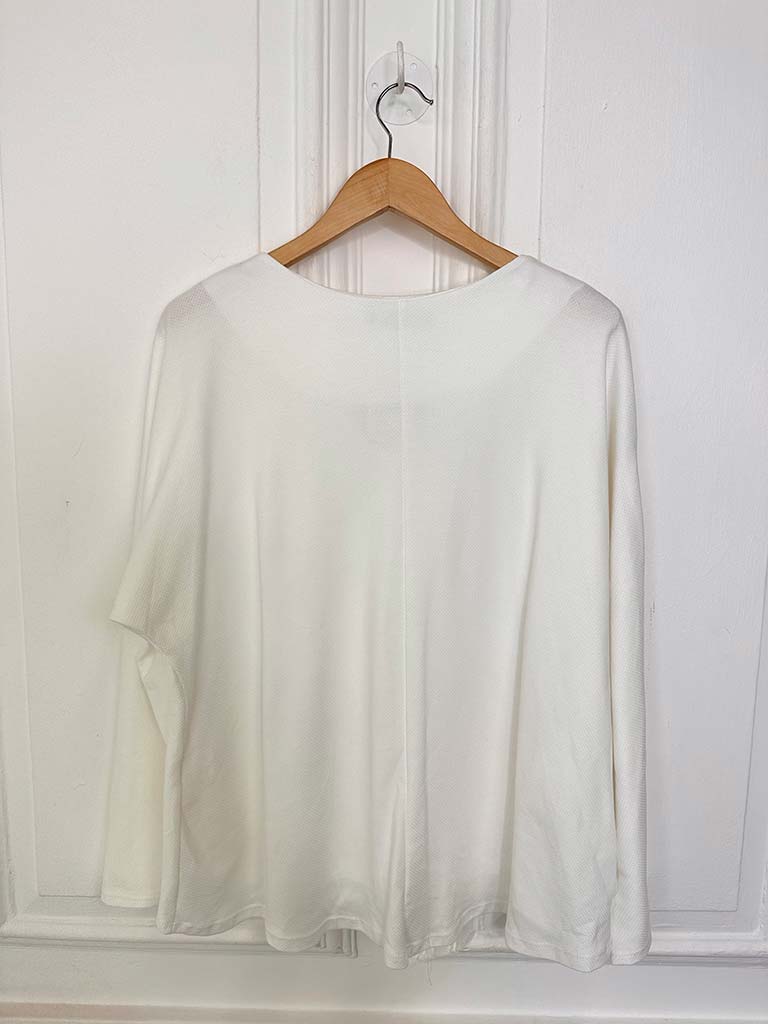 Sports Luxe Sweat Top - White