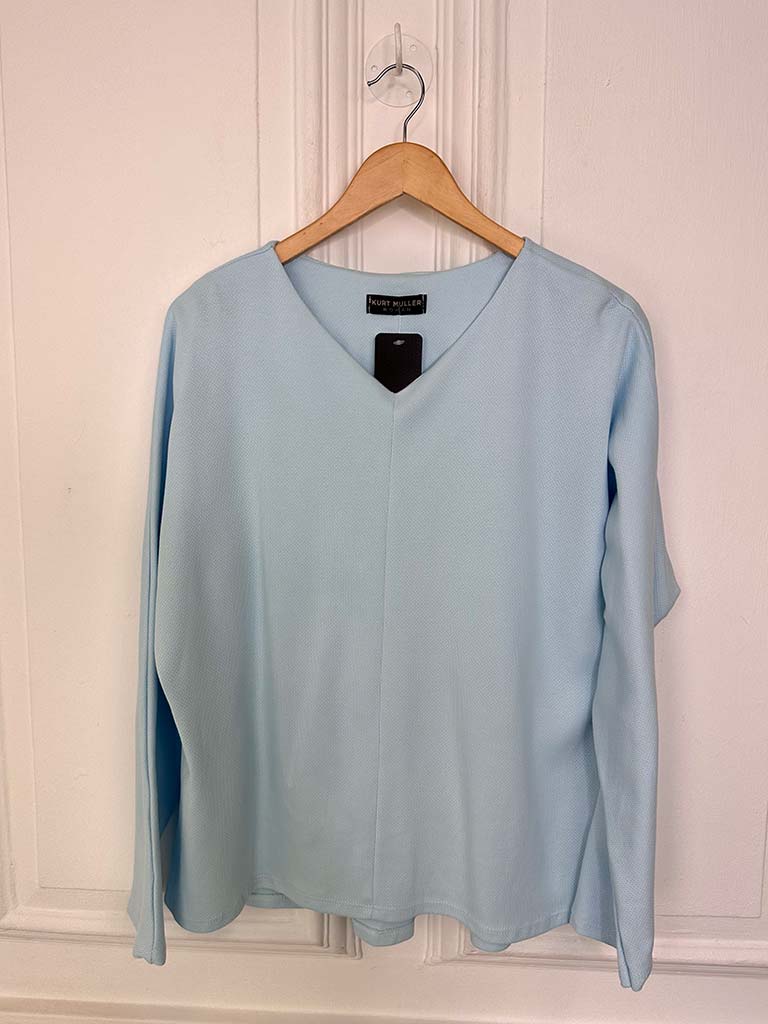 Sports Luxe Sweat Top - Sky