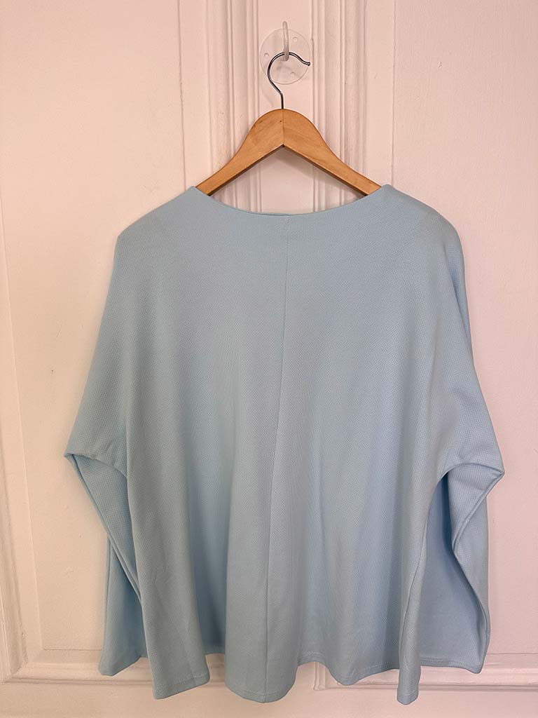 Sports Luxe Sweat Top - Sky