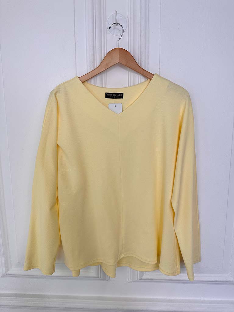 Sports Luxe Sweat Top - Lemon