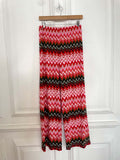 Malissa J Zigzag Wide Leg Trousers