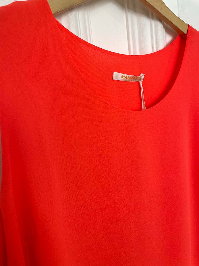 Malissa J Double Layer Top - Neon Coral