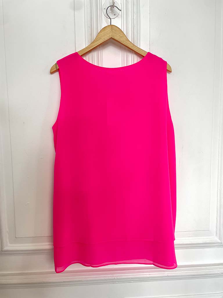 Malissa J Double Layer Top - Neon Pink