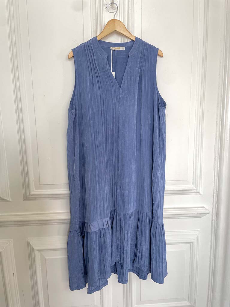 Malissa J Crinkle Sleeveless Dress - Denim