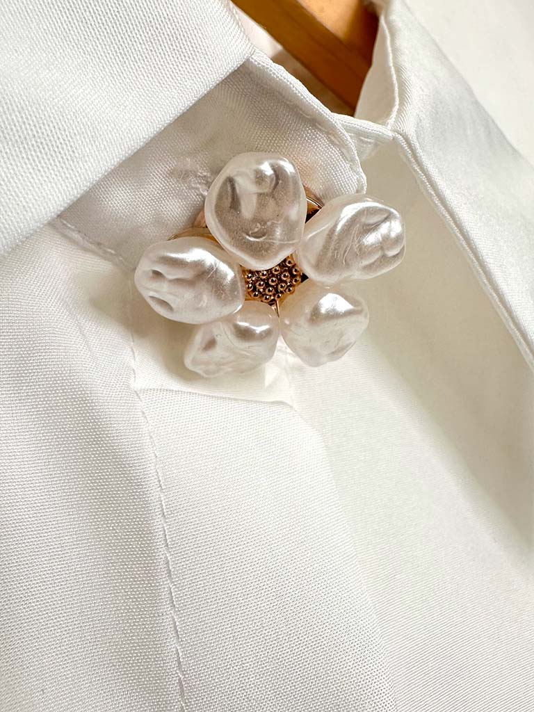 Pearl Flower Button Covers