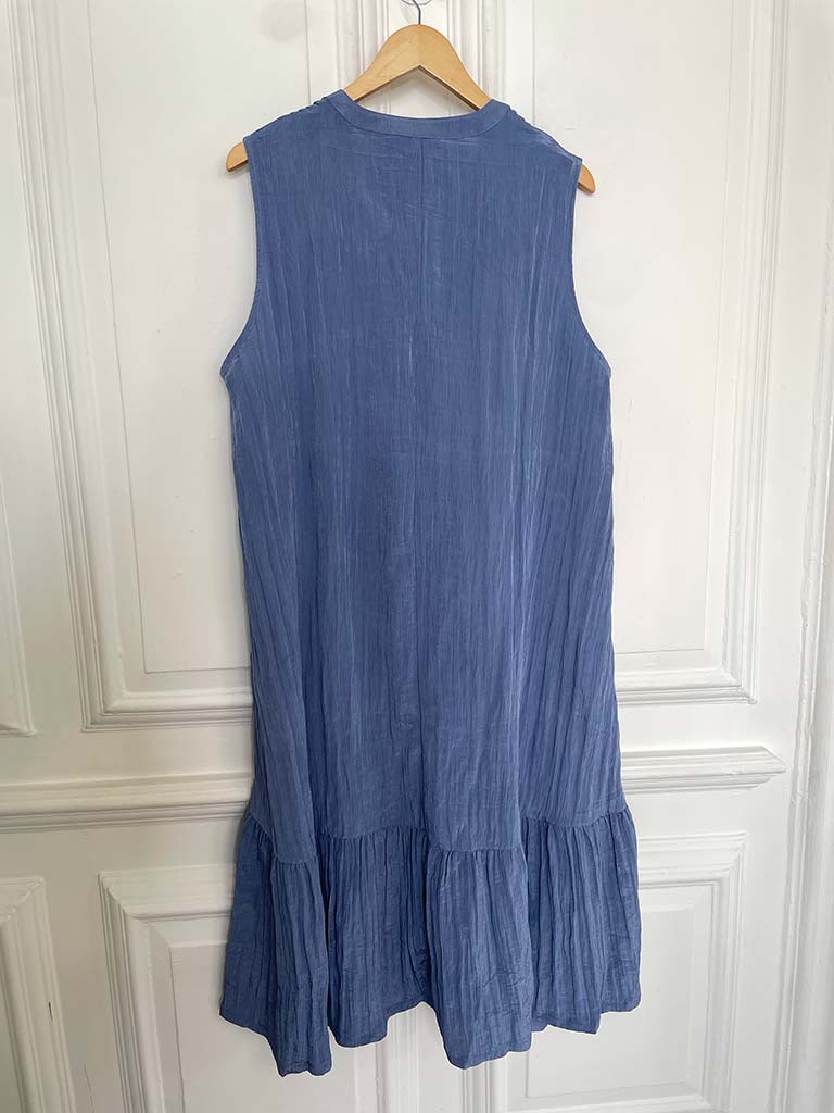 Malissa J Crinkle Sleeveless Dress - Denim