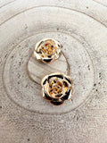 Gold Rose Button Covers