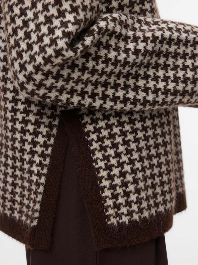 Vero Moda Como Checked Knit - Chocolate Torte